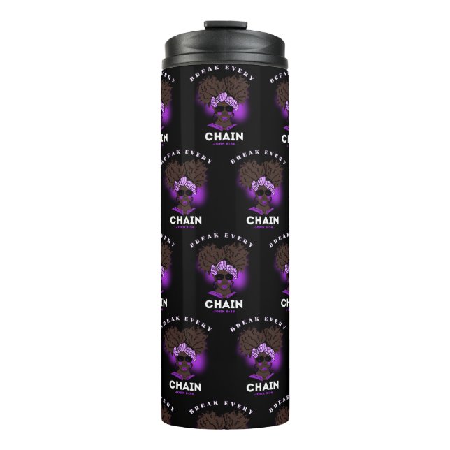 Bible Verse Thermal Tumbler For Black Women (Front)