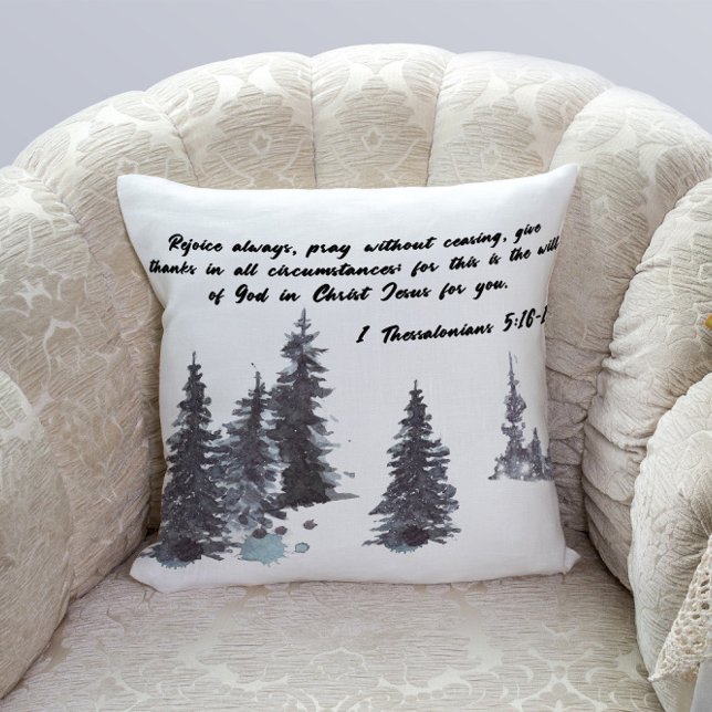 Bible verse Thessalonians winter throw pillows (Creator Uploaded)