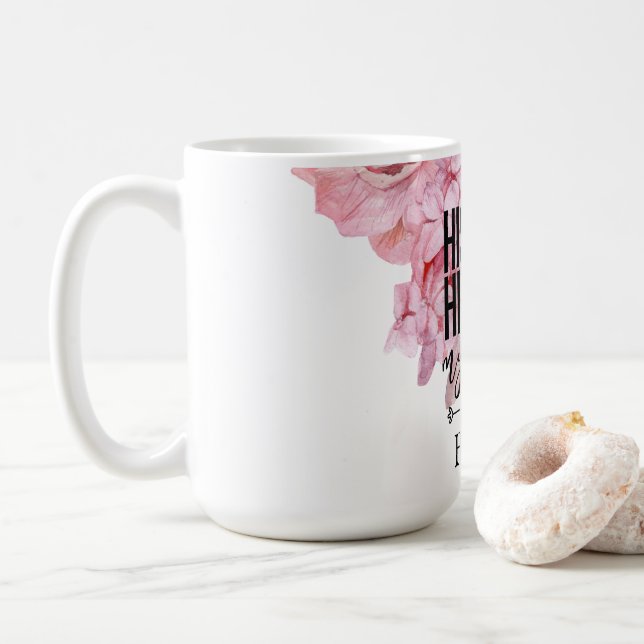 Bible Verse Trendy Watercolor Mug (With Donut)