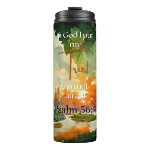 Bible Verse Tumbler Landscape Watercolor Christian