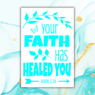 Bible verse turquoise   Archival Heavyweight Paper Poster