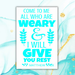 Bible verse turquoise   Archival Heavyweight Paper Poster
