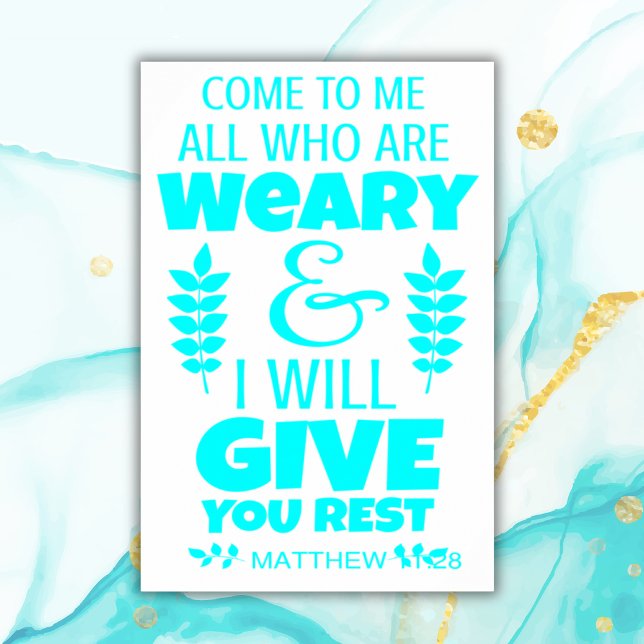 Bible verse turquoise | Archival Heavyweight Paper Poster (Creator Uploaded)