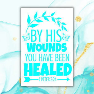 Bible verse turquoise   Archival Heavyweight Paper Poster