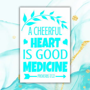 Bible verse turquoise   Archival Heavyweight Paper Poster