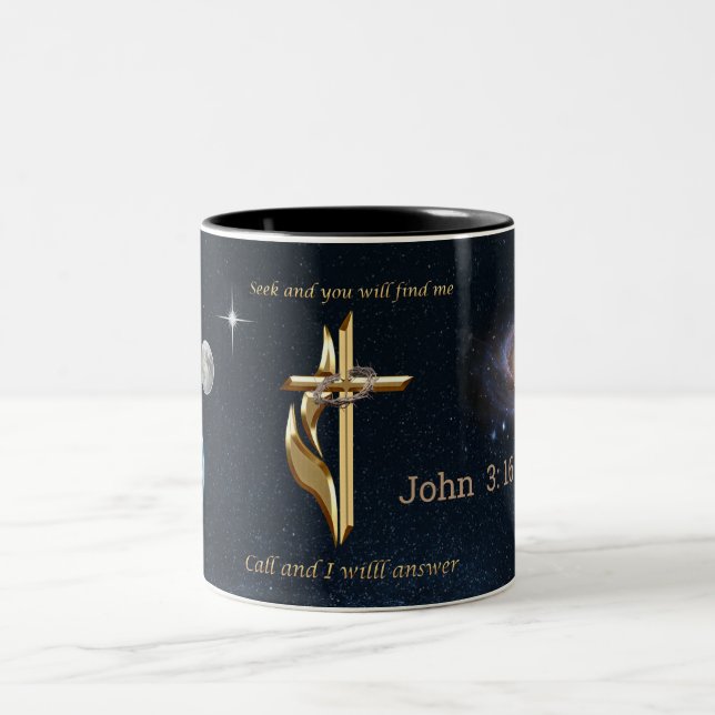 Bible verse Two-Tone coffee mug (Center)