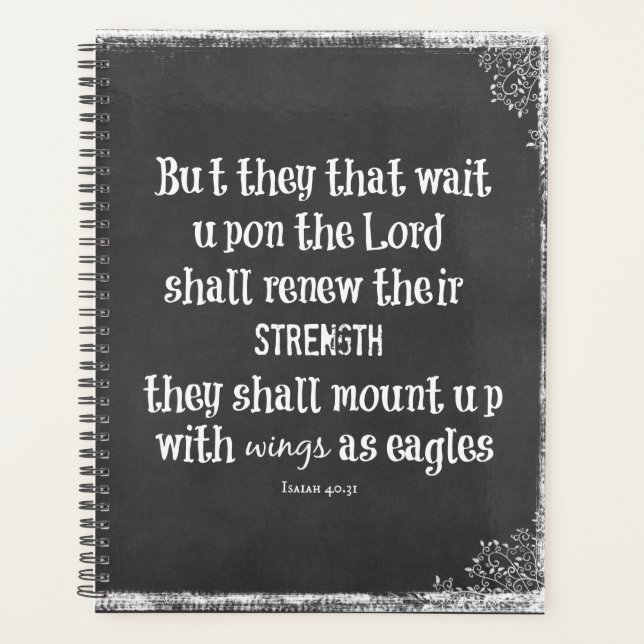 Bible Verse: Wait Upon the Lord Planner (Front)