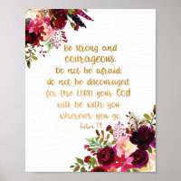 Bible Verse Wall Art Be Strong And Courageous