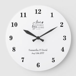 Bible Verse Wedding Memory  Wall Clock