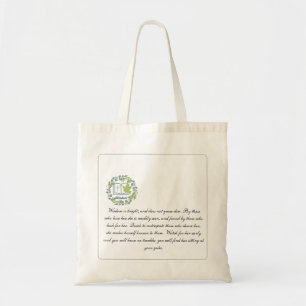 Bible verse Wisodm Personalised Christian Tote Bag