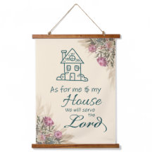 Bible Verse Wood Topped Wall Tapestry