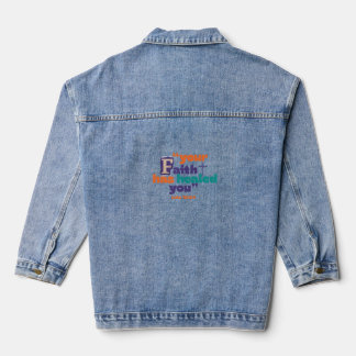 Bible verse - Your Faith has healed you Denim Jacket
