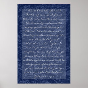 bible verses about family Ephesians 1:3-6 Poster
