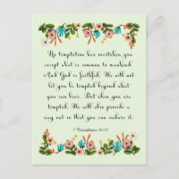 Bible Verses Art - 1 Corinthians 10:13