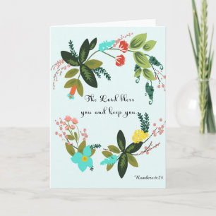 Bible Verses Art - Numbers 6:24 Holiday Card