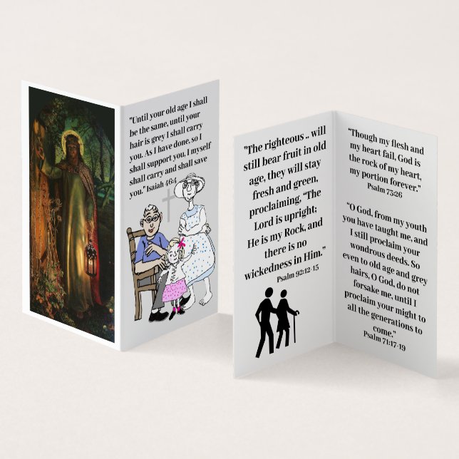Bible verses for seniors business card (Inside and Outside)