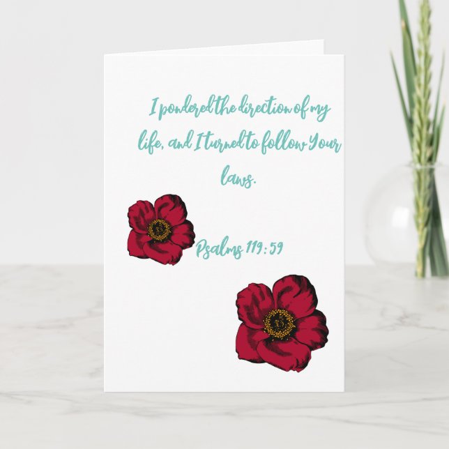 Bible verses holiday card (Front)