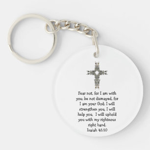 Bible Verses Inspirational Quote Isaiah 41:10 Key Ring