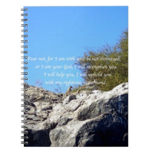 Bible Verses Inspirational Quote Isaiah 41:10 Notebook