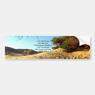 Bible Verses Inspirational Quote Psalm 32:8 Bumper Sticker