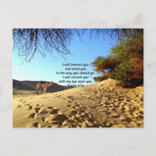 Bible Verses Inspirational Quote Psalm 32:8 Postcard