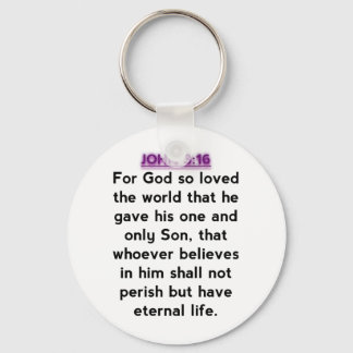 Bible Verses - John 3:16 Key Ring