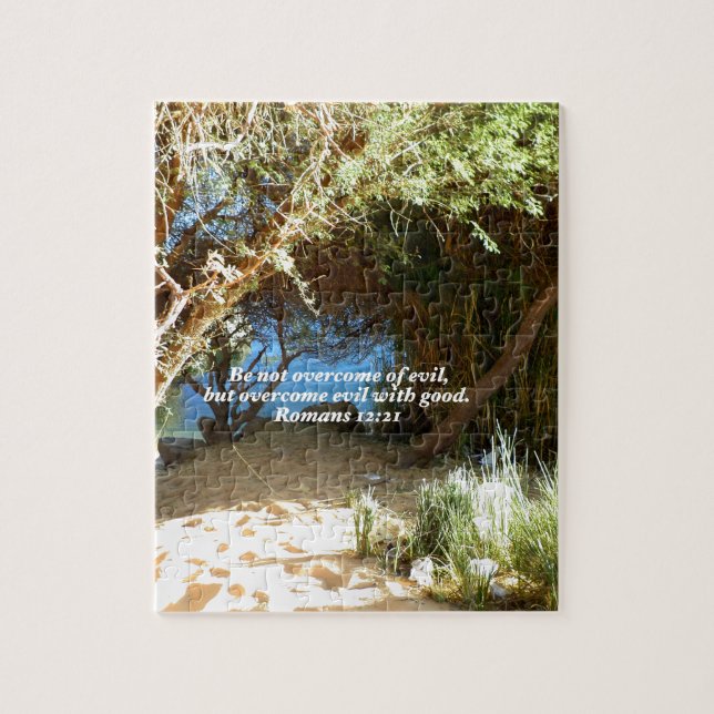 Bible Verses Love Quote Saying Romans 12:21 Jigsaw Puzzle (Vertical)