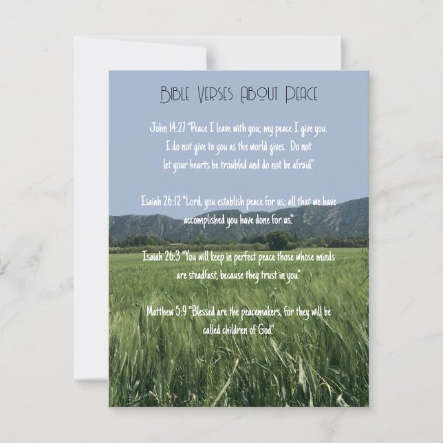 Bible Verses On Peace Invitation (Front)