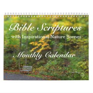 Bible Verses Scripture Inspirational Nature Scenes Calendar