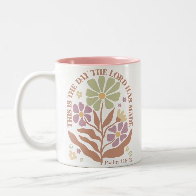 Bible Verses Wildflower  Two-Tone Coffee Mug (Left)