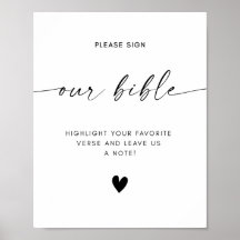 Bible Wedding Guestbook Sign