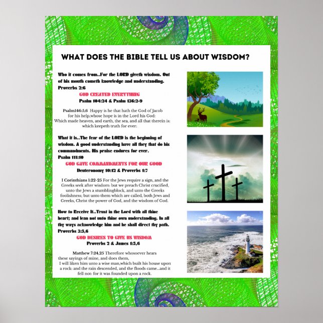 Bible Wisdom Poster (Front)