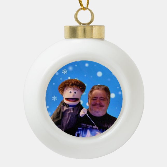 BIBLENKJV.COM™ 🛐 #SNOWFLAKE CERAMIC BALL CHRISTMAS ORNAMENT (Front)