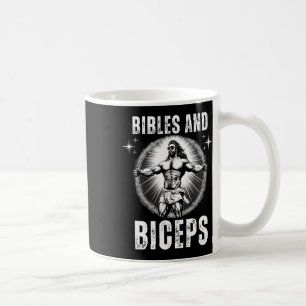 Bibles And Biceps Bodybuilding Jesus Fitness Funny Coffee Mug