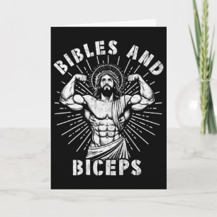 Bibles And Biceps Funny Christian Weightlifting Wo Card