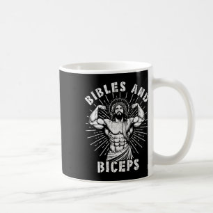 Bibles And Biceps Funny Christian Weightlifting Wo Coffee Mug