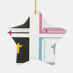 bibles ceramic ornament