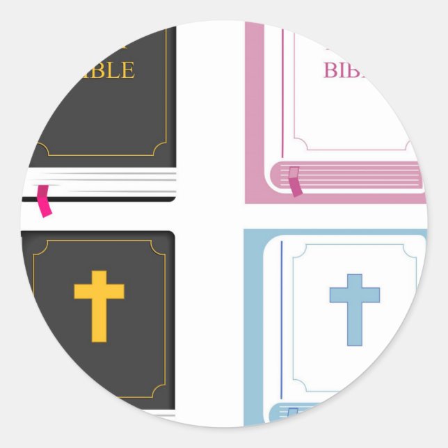 bibles classic round sticker (Front)