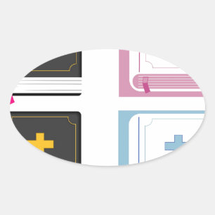bibles oval sticker