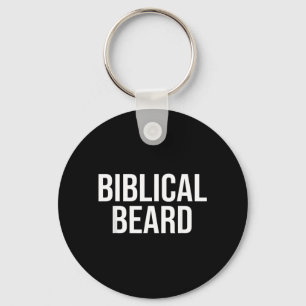 Biblical Beard Funny Christian Men Beard Dad Key Ring