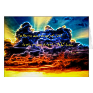 Biblical Electrified Cumulus Clouds Skyscape