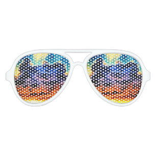Biblical Electrified Cumulus Clouds Skyscape Aviator Sunglasses