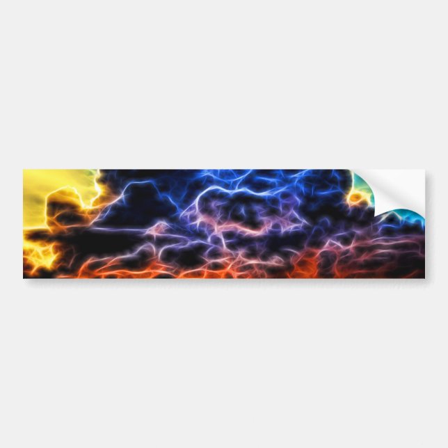Biblical Electrified Cumulus Clouds Skyscape Bumper Sticker (Front)