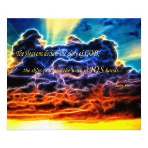 Biblical Electrified Cumulus Clouds Skyscape Photo Print