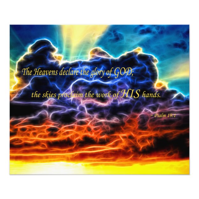 Biblical Electrified Cumulus Clouds Skyscape Photo Print (Front)