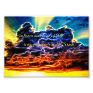 Biblical Electrified Cumulus Clouds Skyscape Photo Print