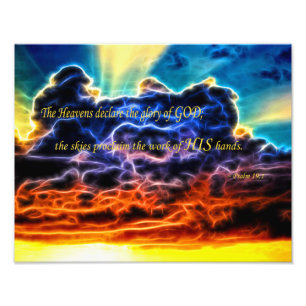 Biblical Electrified Cumulus Clouds Skyscape Photo Print