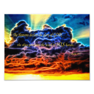 Biblical Electrified Cumulus Clouds Skyscape Photo Print