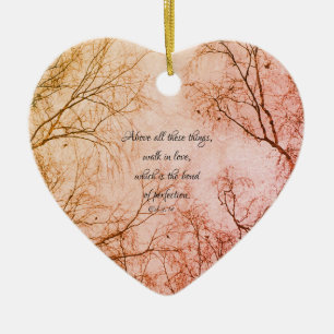 Biblical Love Quote Ceramic Ornament