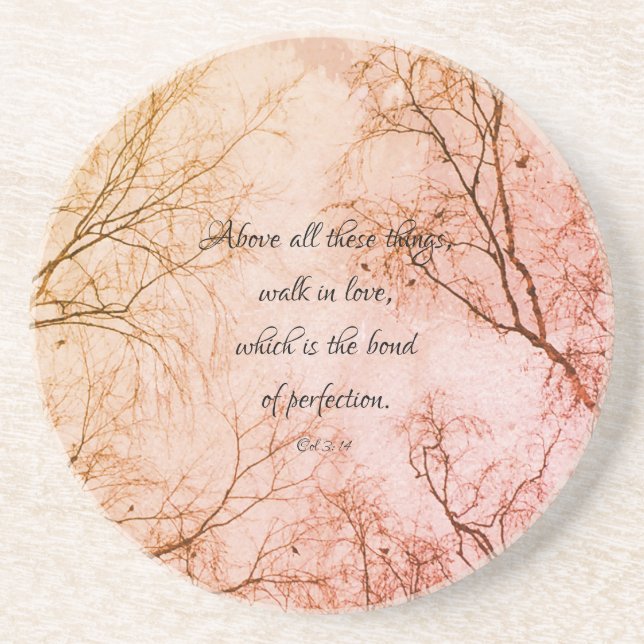 Biblical Love Quote Coaster (Front)
